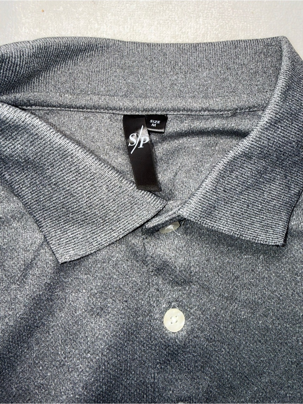 Men's Grey Polo Shirt - Size M